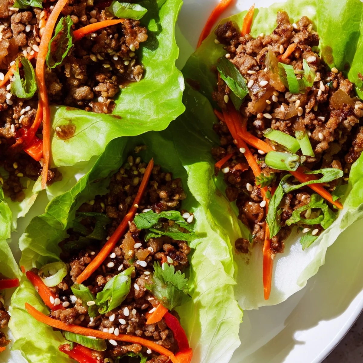 Tender ground beef with ginger and hoisin sauce tucked inside a cool lettuce leaf makes an easy weeknight dinner.