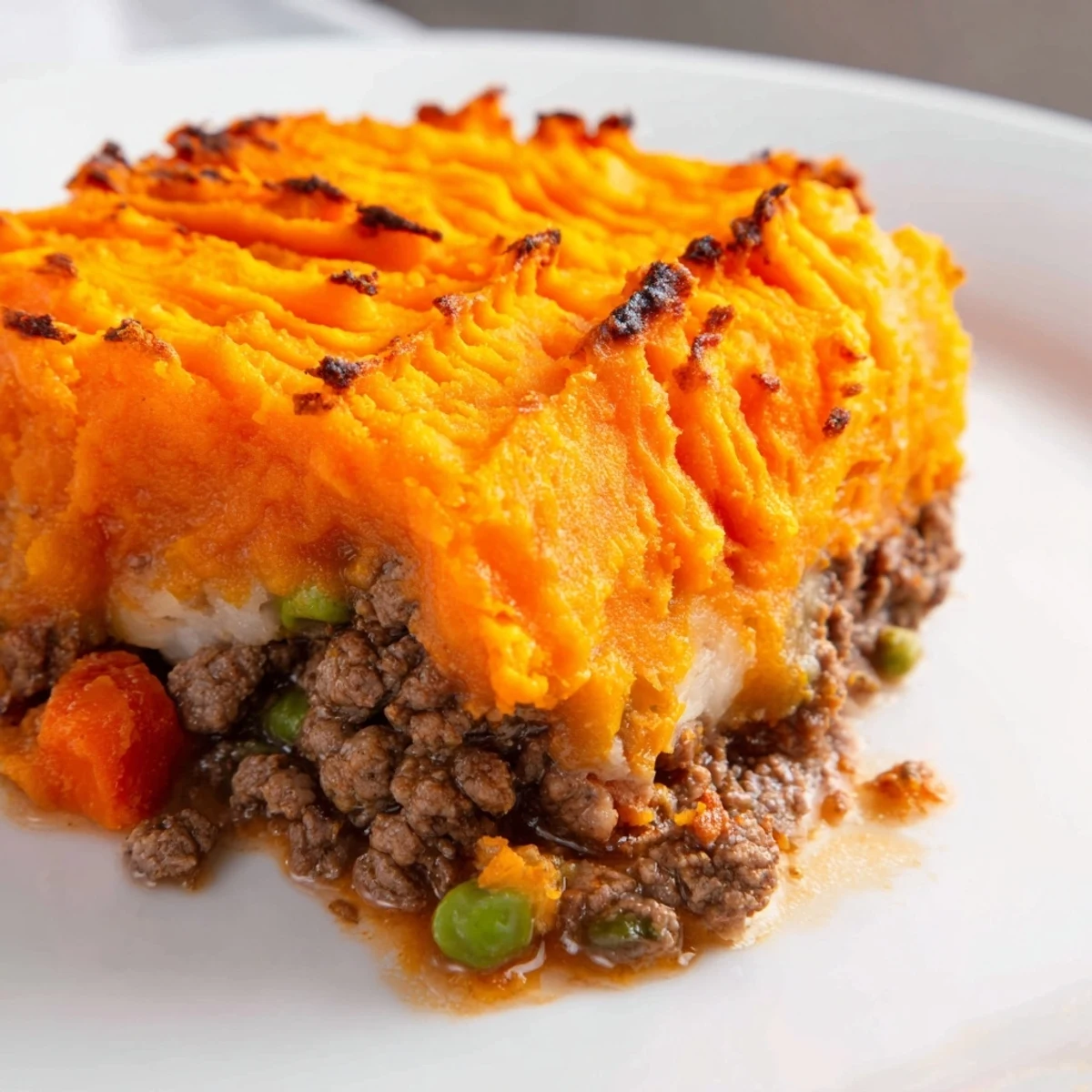 Golden-brown ridges on creamy sweet potato mash top the hearty beef filling in this comforting Beef Shepherds Pie with Sweet Potato.