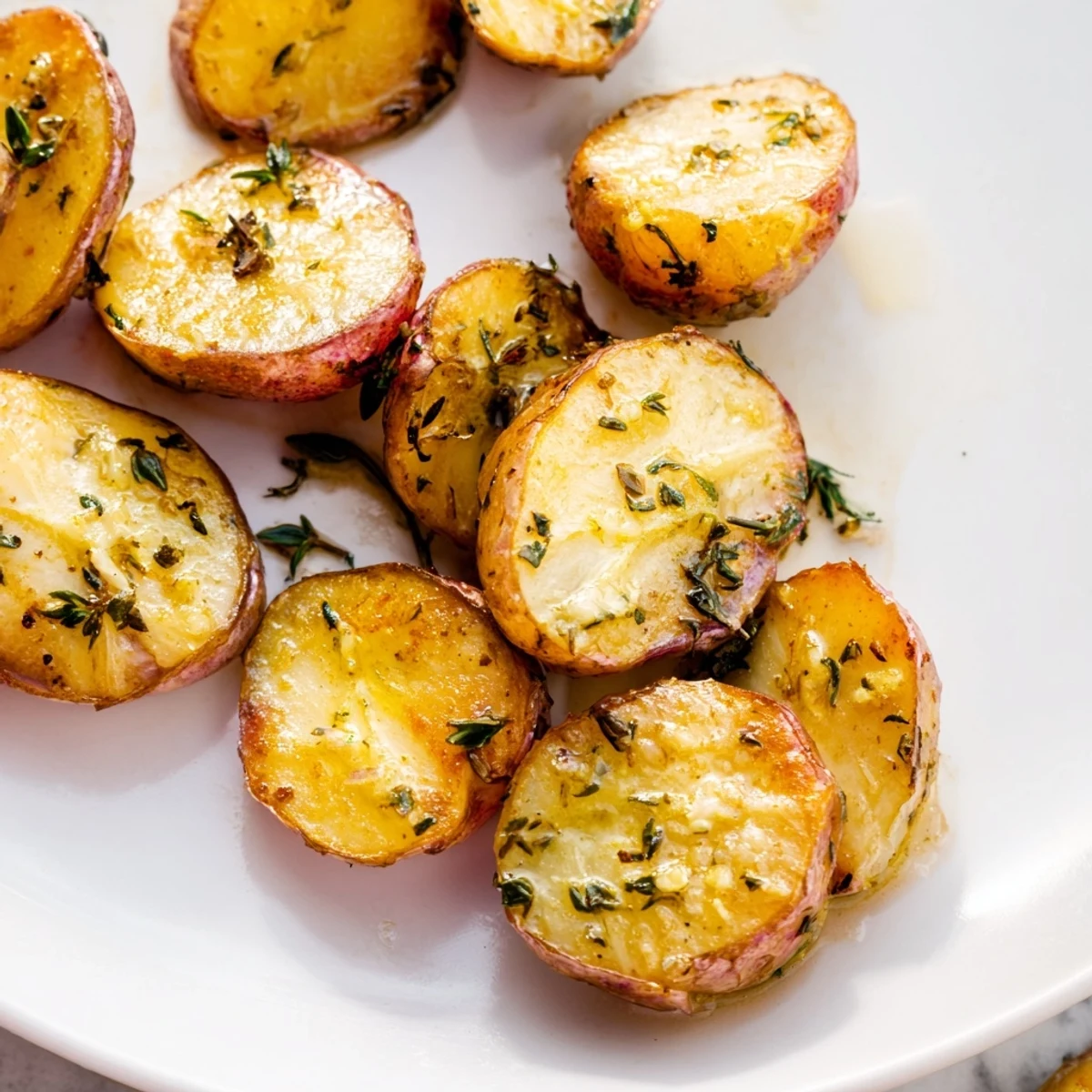 Served alongside grilled chicken, Roasted Radishes with Garlic Butter and Thyme offer a savory, colorful springtime side dish.