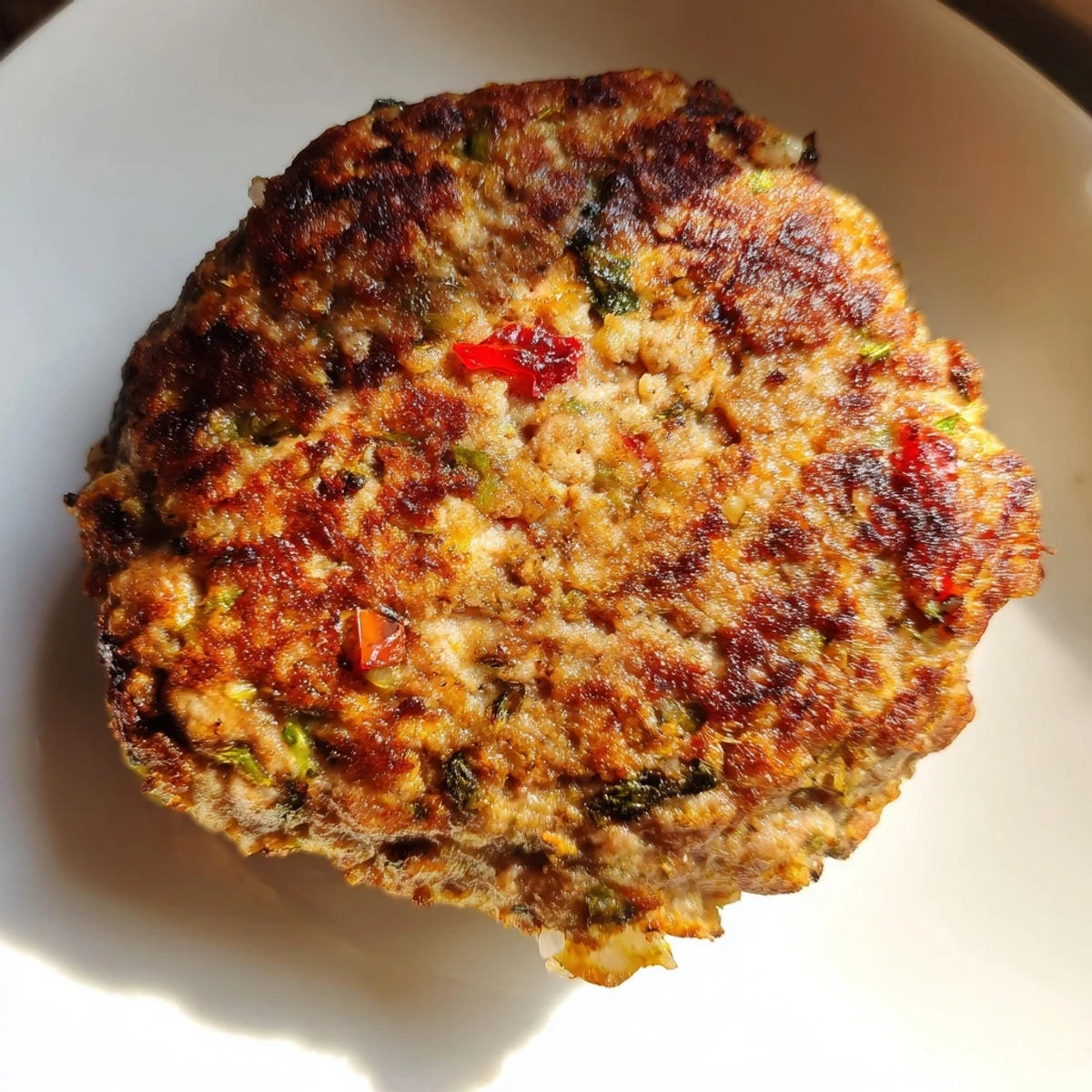 Spiced Pakistani Chapli Kabab served hot with fresh naan bread and cool mint chutney