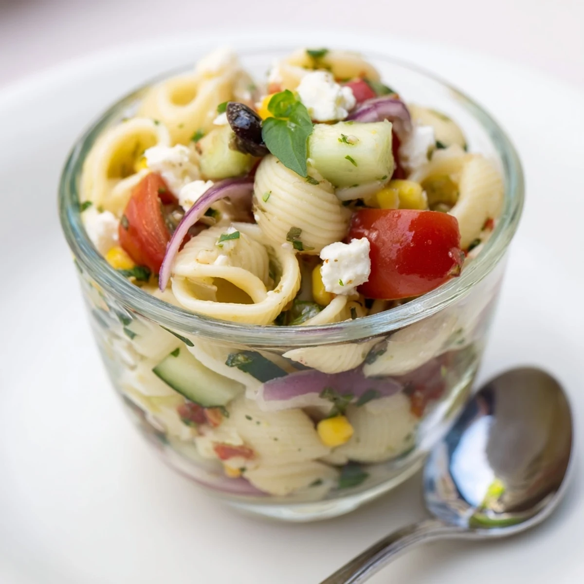 Bright Pasta Salad Cups Recipe with basil aroma, juicy tomatoes, picnic ready.