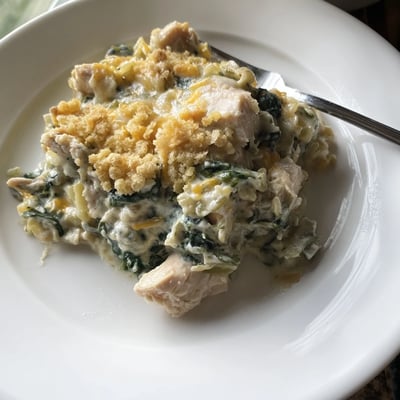 Creamy Chicken Spinach Casserole